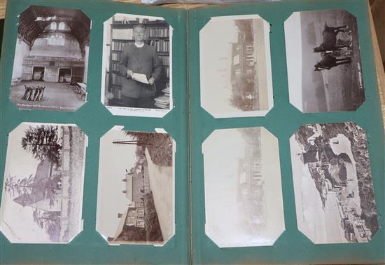 A George V postcard album of Great Britain topographical, together with further loose topographical cards and actresses